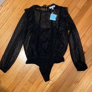 Black lace bodysuit from Red Dress